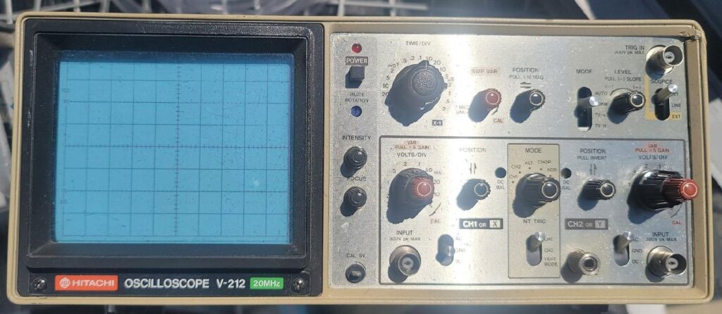 Oscilloscope front view