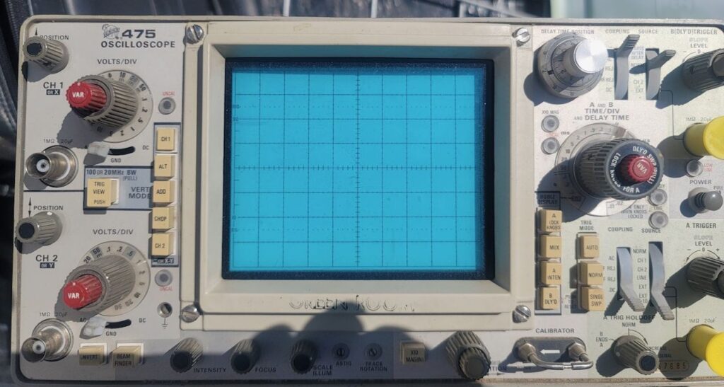 Oscilloscope front view